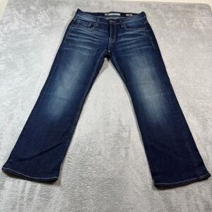 BKE Carter Jeans Mens 29S (Fits 32x28) Blue Bootleg Faded Denim AVM20159